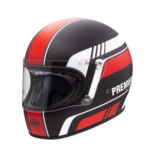 Motorradhelm Premier TROPHY Stripe Red