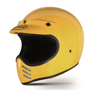 Motorradhelm Retro Crosshelm Premier Trophy MX Gelb