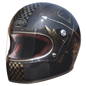 Motorradhelm Premier Trophy Carbon Gold-Edition