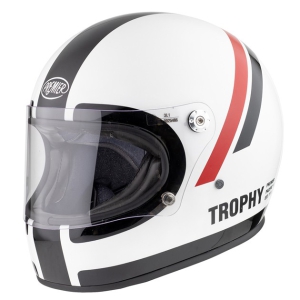Motorradhelm - Premier - Trophy - Old Style - weiss