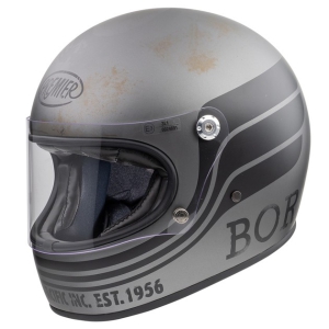Motorradhelm - Premier - Trophy - Stripe Silver